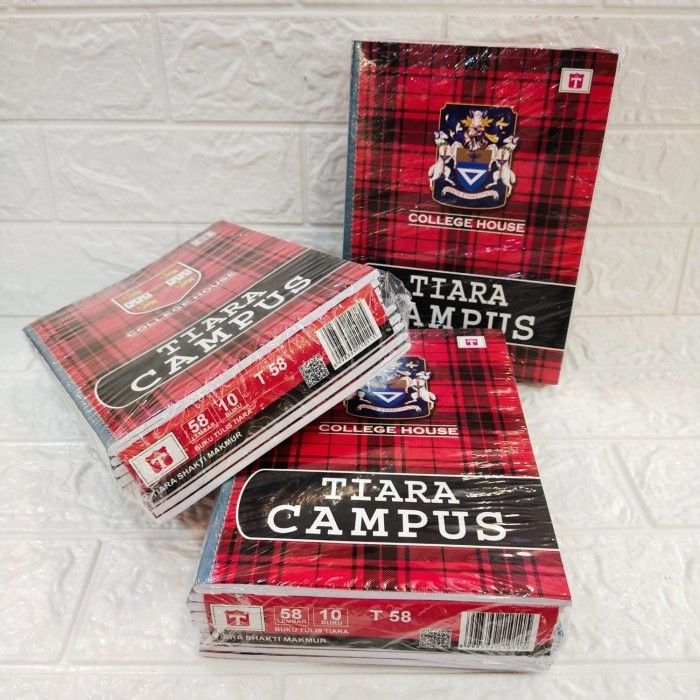 

TERMURAH BUKU TULIS TIARA CAMPUS 58 LEMBAR.1 PAK ISI 10 BUKU