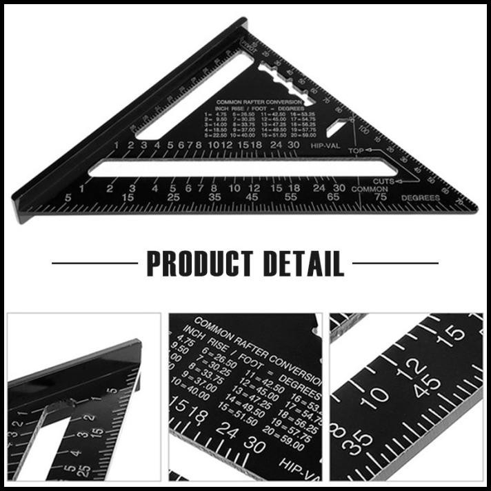 

TERMURAH SPEED SQUARE ALUMINIUM / PENGGARIS SIKU SUDUT SEGITIGA / RIGHT ANGLE