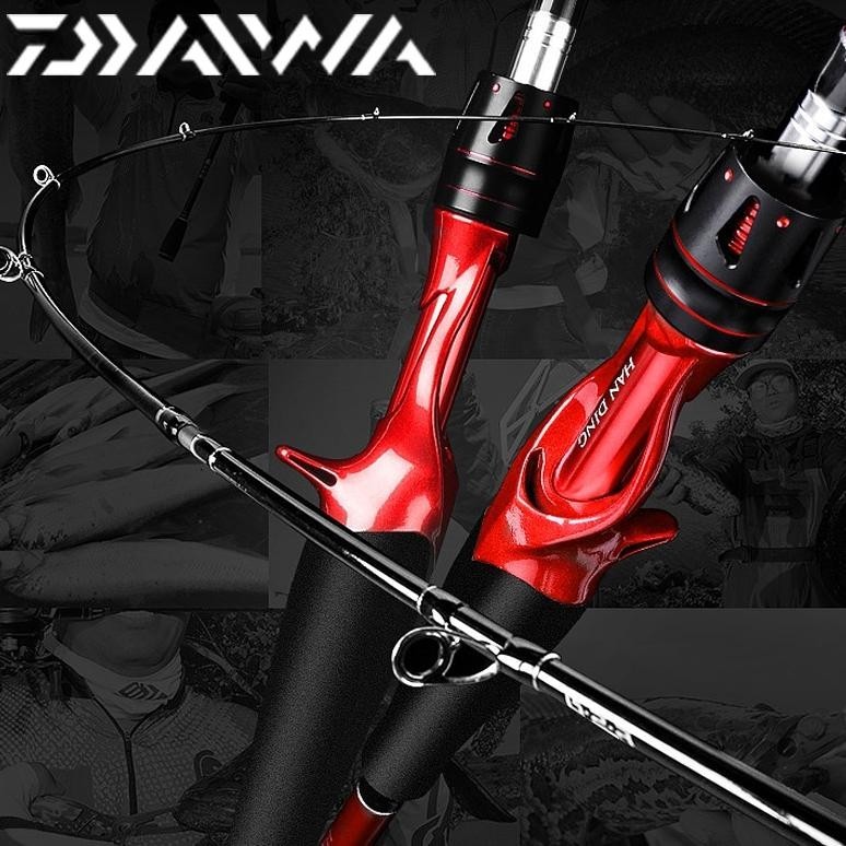 Indonesia Spot Daiwa Joran Carbon Solid Joran Pancing Spinning Joran Tegek Ruas Pendek Kaku Ringan J