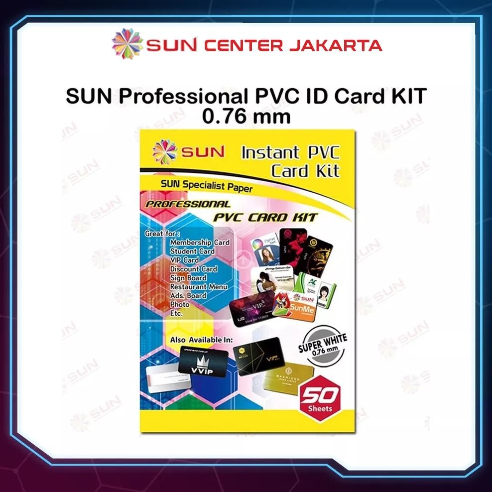 

Lagi Promooo !!! Kertas Pvc Id Card Premium - Sun Pvc Id Card 0.76 / 0.96 Super White (Isi 50 Lembar = Card)