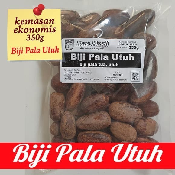 

Biji Pala Utuh- Kemasan Ekonomis 350G Masih Berkulit - Lebih Harum
