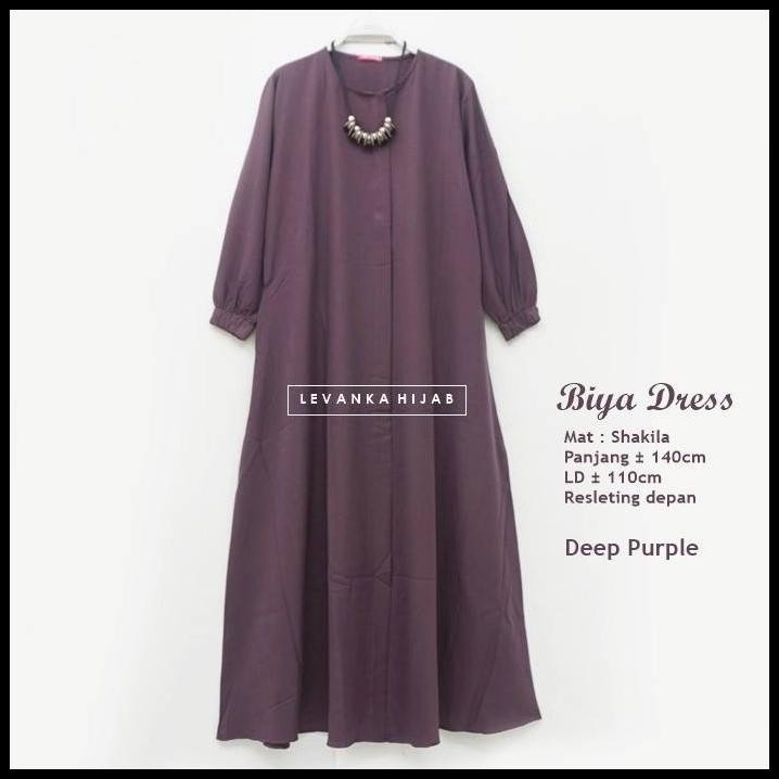 DISKON) Gamis Biya Dress Bahan Shakila ukuran Allsize fit to XL Silahkan diorder