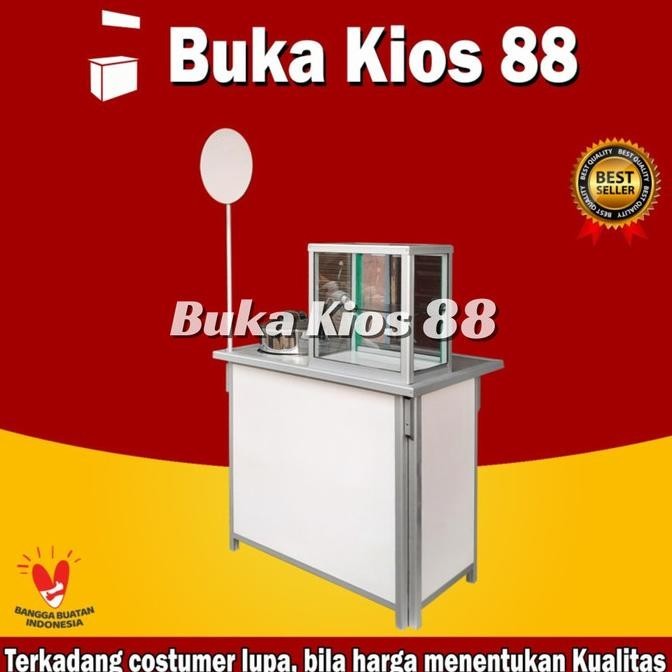 Booth Portable Polos + Etalase + Dandang Bakso P.120 L.60 T.80 Produk Berkualitas