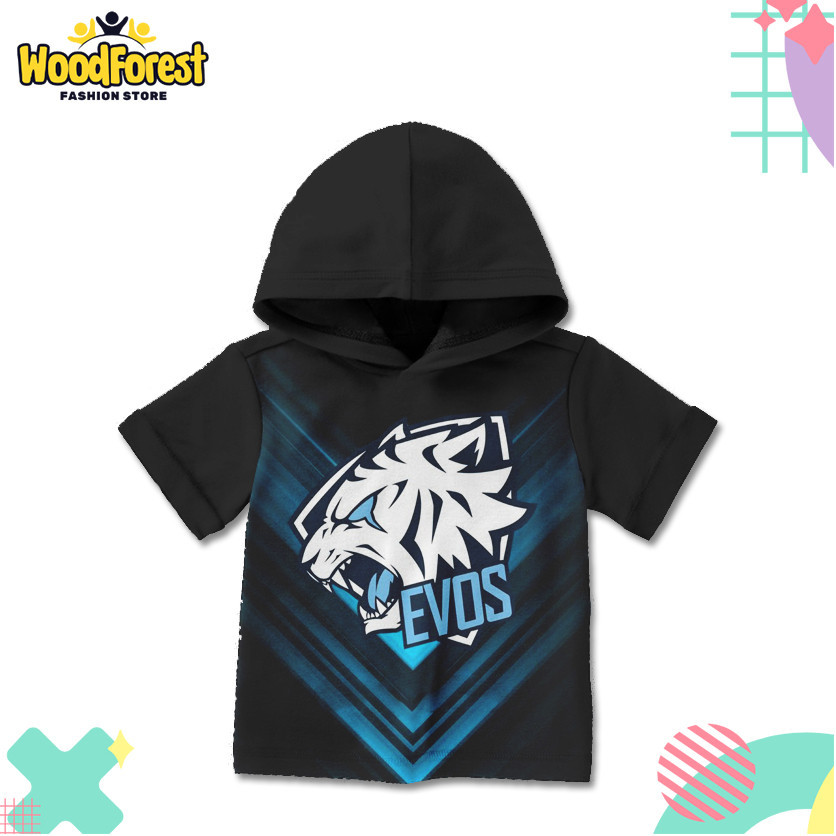 Kaos Hoodie Anak Anime Evos v2 Baju Hoodie Film Animasi Kartun Anak Anime Evos 3D Printing Untuk Umu