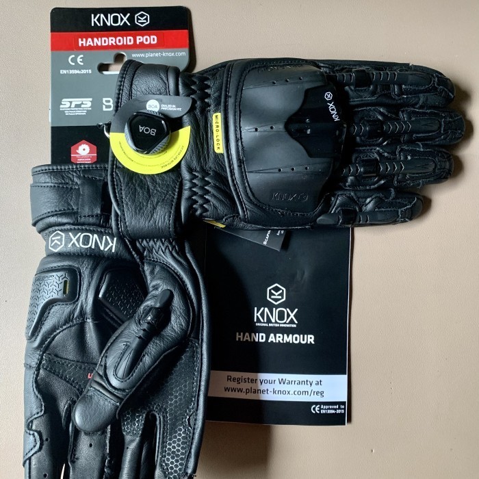 KNOX HANDROID POD MK4 MOTORCYCLES PROTECTIVE BOA SYSTEM GLOVES