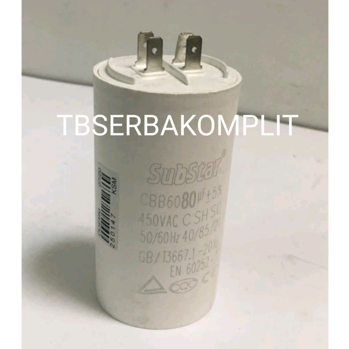 Terlaris Kapasitor 80uf 450 v CBB60 Capasitor 80 uf 450v Pompa Celup Sumersible SALE