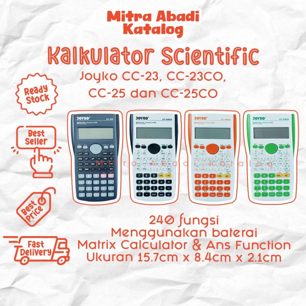 

KALKULATOR SCIENTIFIC MURAH JOYKO VIS 1 CALCULATOR ILMIAH ESTETIK KALKULATOR SCIENTIFIC JOYKO CC25 PASTEL LUCU TERMURAH KALKULATOR SCIENTIFIC MURAH MITRA ABADI KATALOG GASS