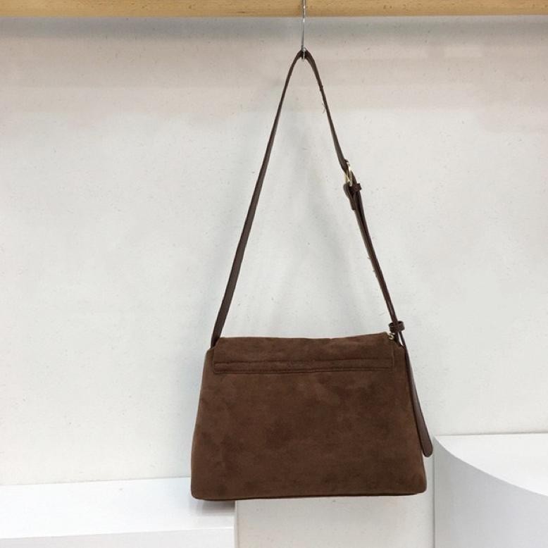 TAS SELEMPANG BELUDRU WANITA TAS CEWEK RETRO SUEDE MESSENGER BAG GS 574 TERLARIS