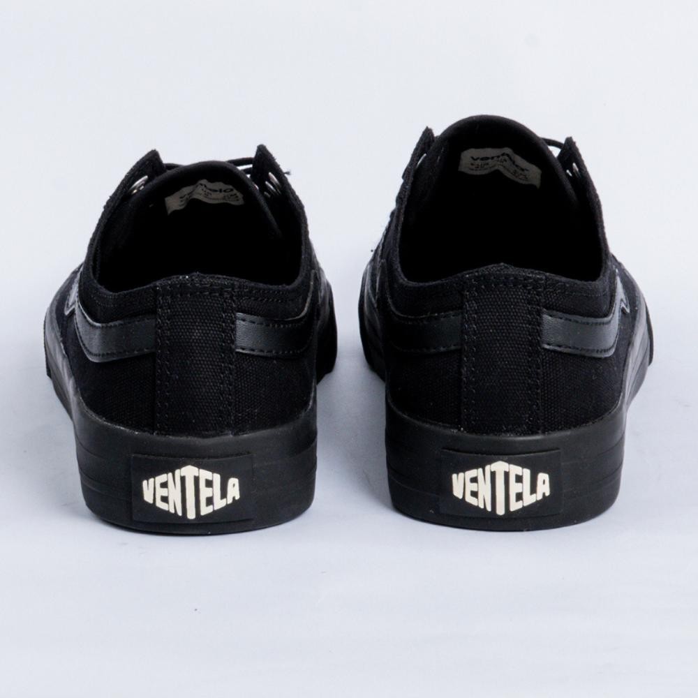 SEPATU VANTELA LOW ALL BLACK PENDEK FULL HITAM|SEPATU FULL HITAM|VANTELA HITAM|SEPATU HITAM VENTELA|