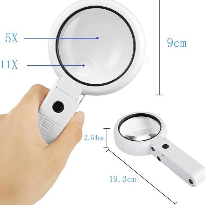 

Kaca Pembesar Foldable LED AB73 / Lup Lensa Magnifier Handheld Lipat L21JA