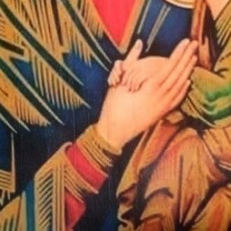 LUKISAN KAYU BUNDA MARIA HIASAN DINDING ROHANI KRISTEN GEREJA
