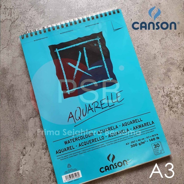 

Canson Xl Aquarelle A3 Watercolour Pad / Buku Cat Air / Buku Gambar