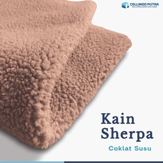 Kirim Cellindo Kain Sherpa Bulu Domba 2 Sisi (Eceran) Bahan Selimut, Jaket