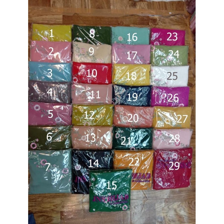 PREMIUM HIJAB -Khimar Ceruti Jumbo Jilbab Syari Narnia Bordir Keliling