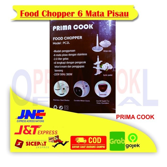Prima Cook - Food Chopper / Creamer 6 Mata Pisau -Penghancur Tanpa Air