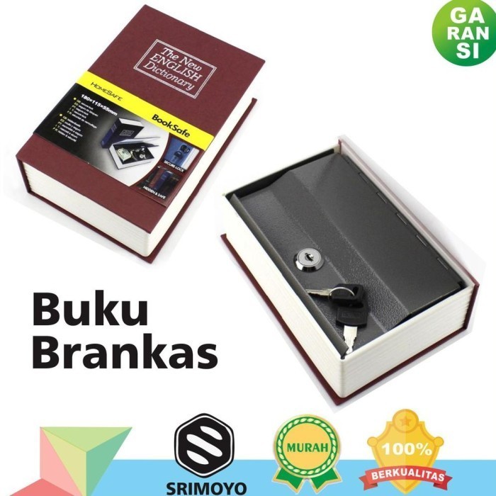 Ready Brankas Bentuk Buku Ukuran Besar Bahan Metal - Brangkas Bentuk Buku