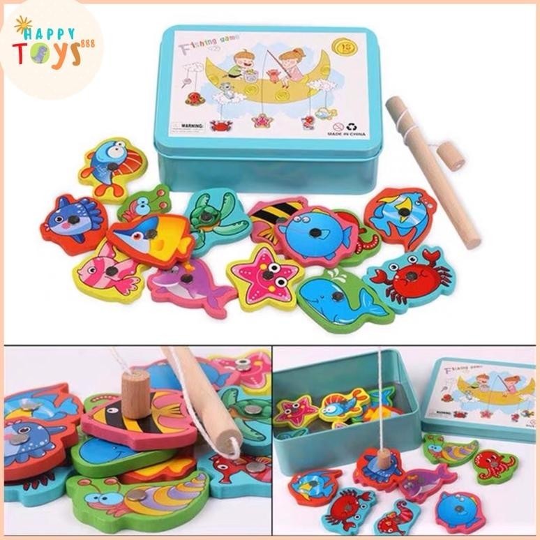 Happytoys.888 #A40 Mainan Puzzle Magnet Box Besi / Mainan Edukasi Anak / Mainan Edukasi Pancing Ikan