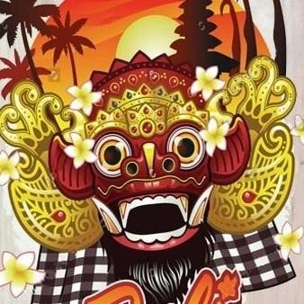 LUKISAN KAYU VINTAGE SOUVENIR BALI HIASAN DINDING KAMAR KAFE