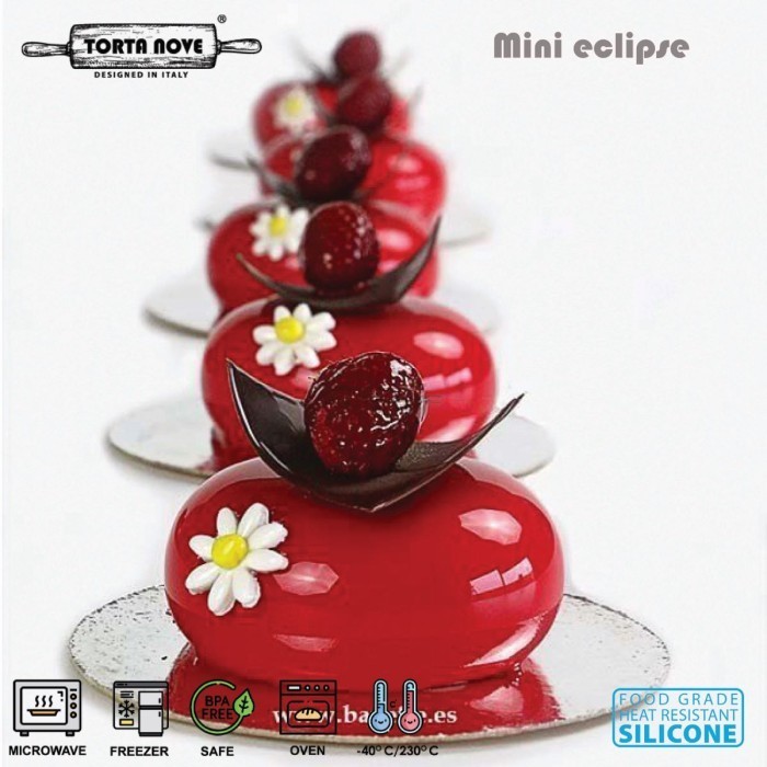 

HG340 Cetakan kue MINI ECLIPSE Cetakan silikon bulat mirror cake cheesecake STOK TERBATAS