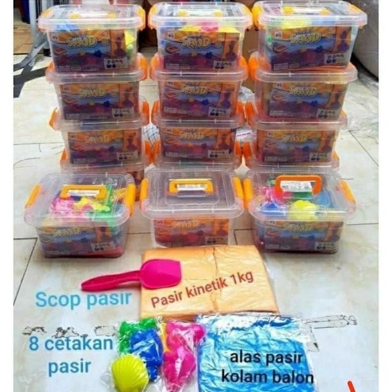 Mainan Pasir Anak 1 Kg / Mainan Pasir 1Kg Plus Cetakan / Mainan Edukasi - Pt Toys
