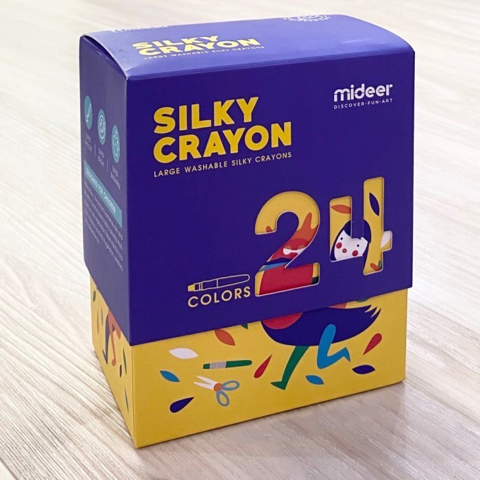 

Mideer Washable Silky Crayon 24 36 Krayon Warna Anak Mudah Di Hapus -Anza Wahda