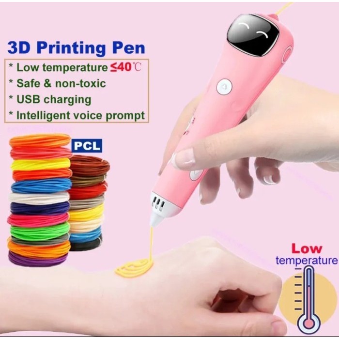 

3D Pen Wireless Intelligent Voice Refill Filamen 1.75Mm Suhu Rendah -Anza Wahda