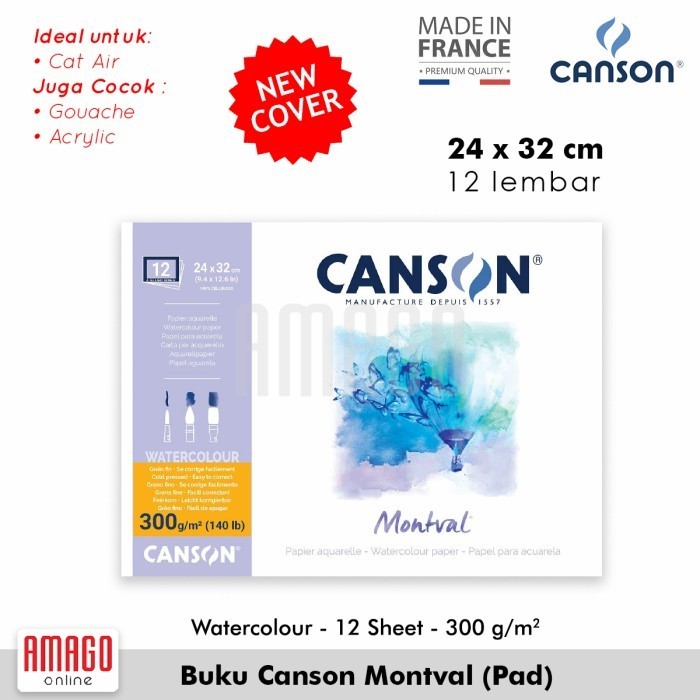 

Canson Montval - 12 Sheets - 24X32 Cp - 300G (Pad) - 200807319 -Anza Wahda