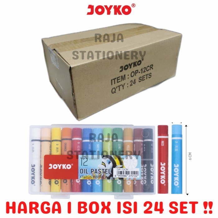 

Joyko Crayon 12 Colours Oil Pastel Krayon 12 Warna Op-12Cr 24Pcs -Anza Wahda