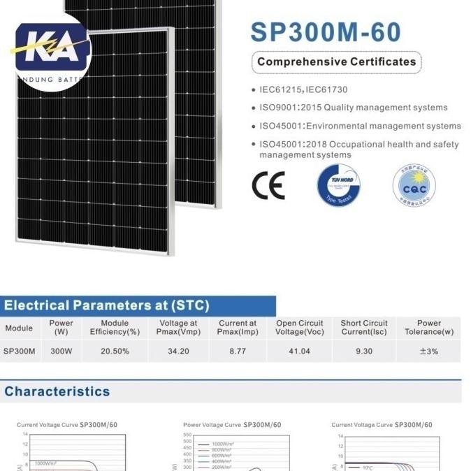 solar panel surya cell module st solar stc 300wp 300 wp MONO 24v