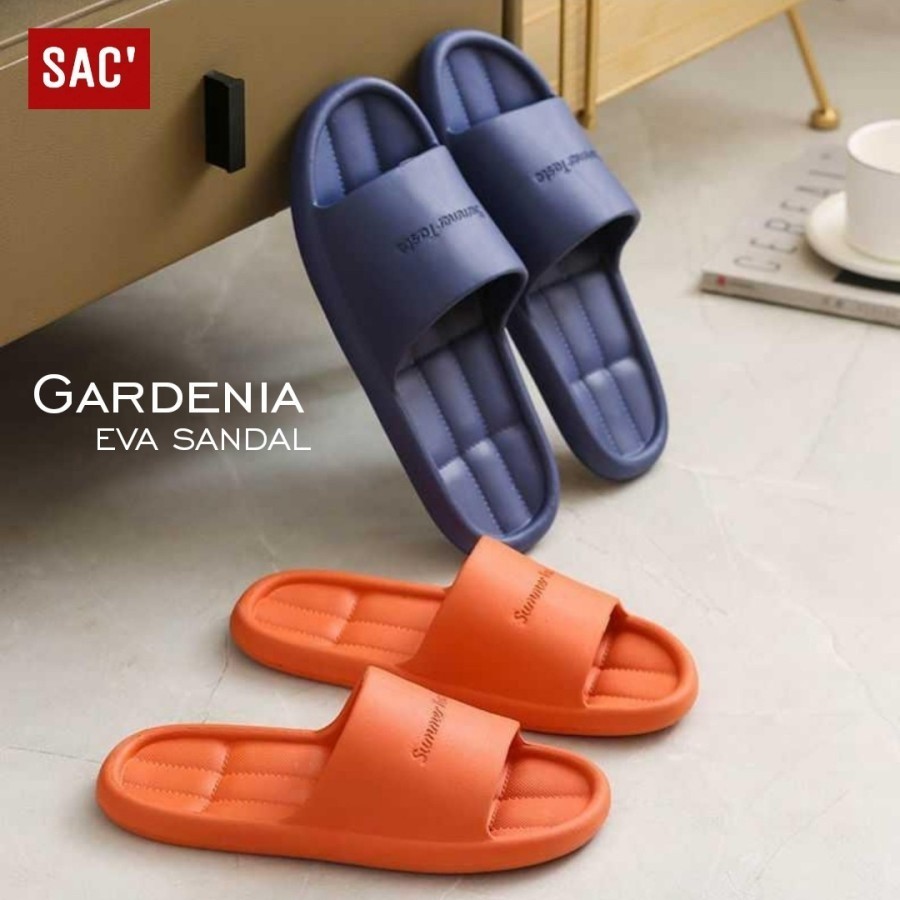 FREE SHIPPING / READY BALI GARDENIA SLIPPER EVA SOFT SANDAL RUMAH PRIA WANITA SLOP SENDAL RINGAN SEN