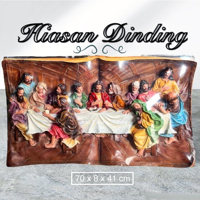 Aba Hiasan Dinding Perjamuan Terakhir 70 Cm
