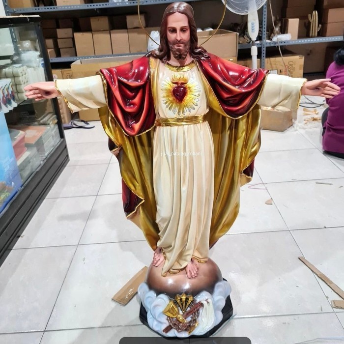 Aba Patung Yesus Memberkati 80 Cm