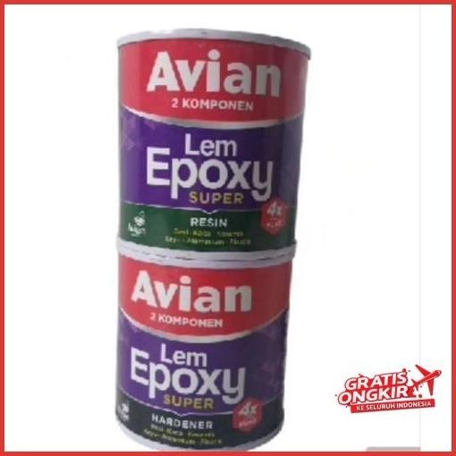 Baru Lem Epoxy Avian 2 Komponen ,Avian Lem Epoxy Hardener+Resin Kaleng Kecil Good Quality