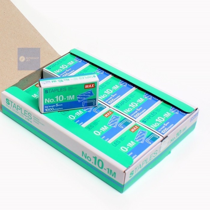 

Promo Isi Staples Max No 10 1 Box / Isi Staples Kecil 1 Box Bergaransi