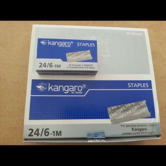 

Ready Isi Staples Kangaro 24/6 Per Box(20Dus) Terbaik