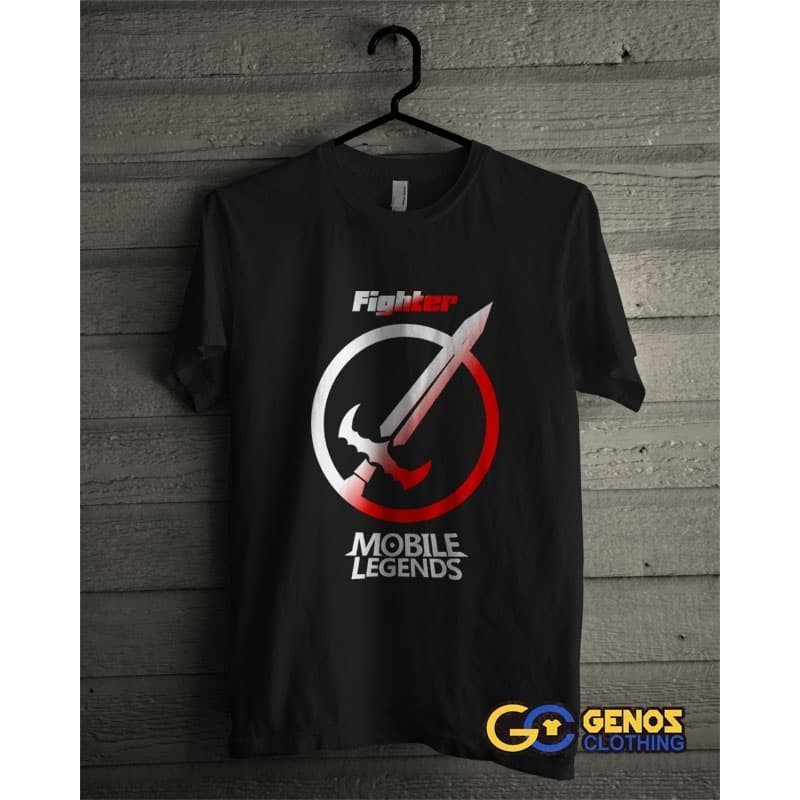 RT460 Kaos Distro Custom 52K Kaos Mobile Legend Fighter Sablon Baju PROMO SPECIAL