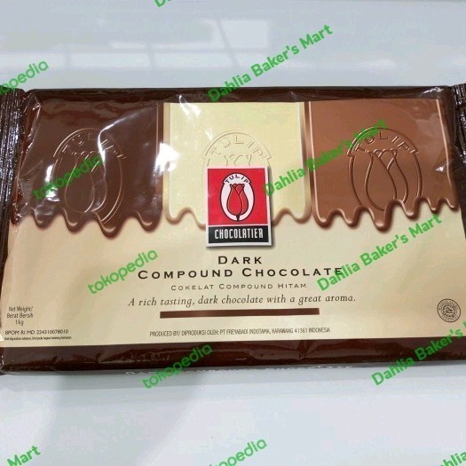 

Ready Tulip Coklat Batang Dark Chocolate Compound 1 Kg