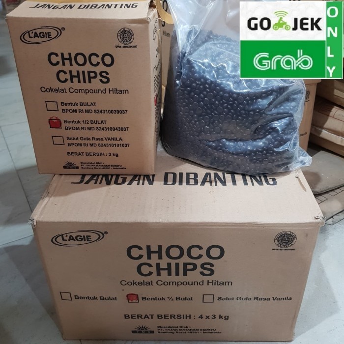 

Ready Choco chip / Chocochip / Chocochips LAGIE gepeng 3KG