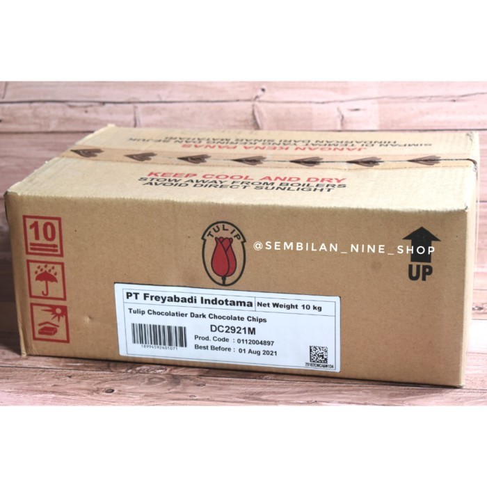 

Ready Tulip CHIPS DARK Compound Chocolate 10 kg Chocochip Coklat Cokelat Cip