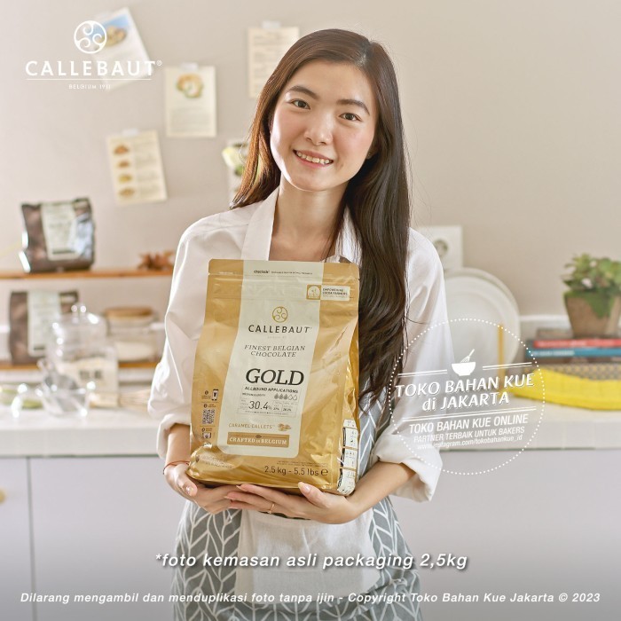 

Ready Callebaut GOLD 2,5kg Chocolate Couverture Caramel 30,4% Cokelat Coin