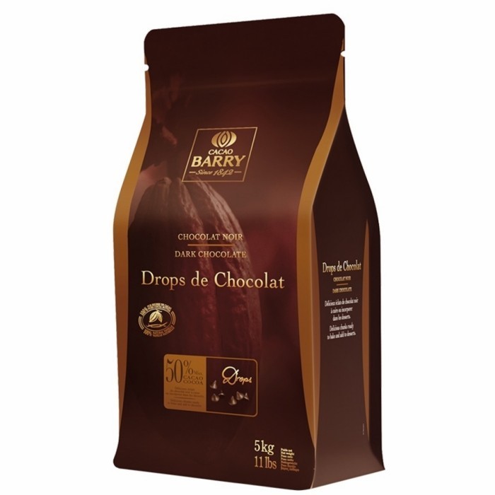 

Ready CACAO BARRY 50% Dark Chocolate Chips Couverture Drops