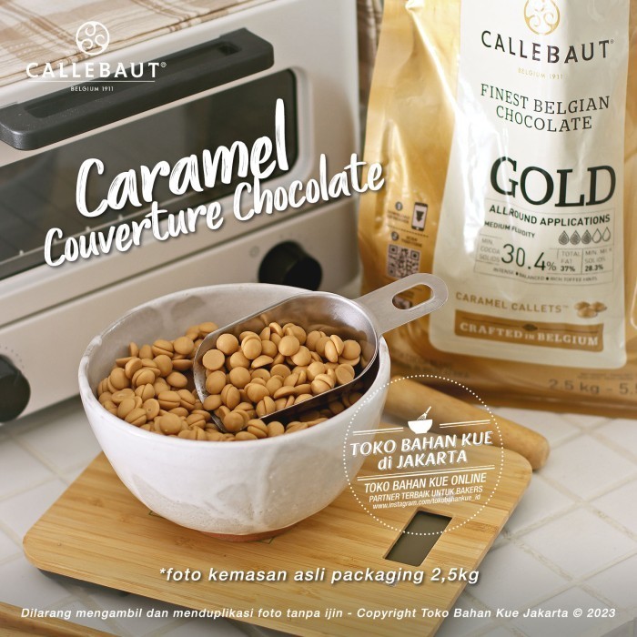 

Ready Callebaut GOLD 1kg Chocolate Couverture Caramel 30,4% Cokelat Coklat