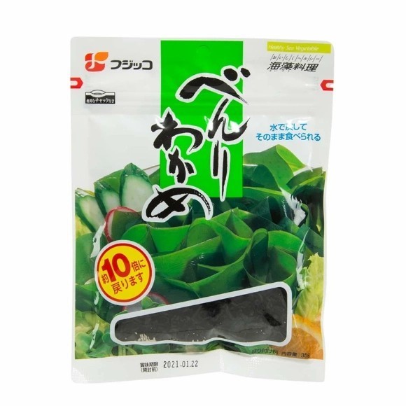 

Ready Fujicco Rumput laut kering/ dried Wakame 35gr/Kaiso Ryori Benri Wakame
