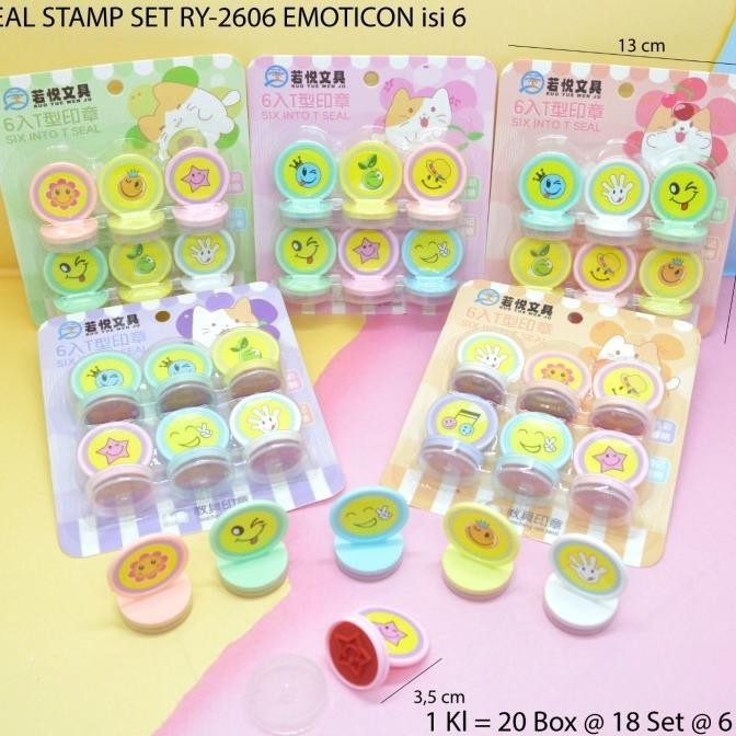 

stempel / seal stamp set motif emoticon isi 6