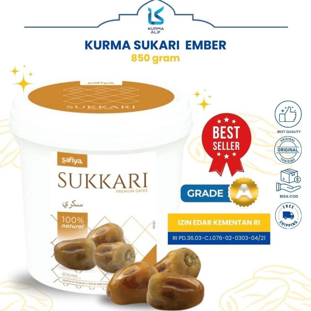 

Kurma Sukari Ember 850 Gr Safiya Original