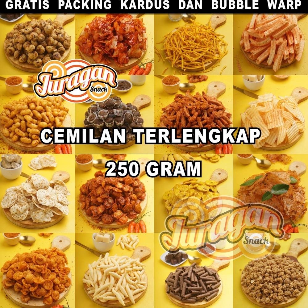 

Snack Kiloan Terlengkap 250 Gram Makanan Ringan Jajanan Cemilan Camilan Pedas Asin Gurih Manis Murah
