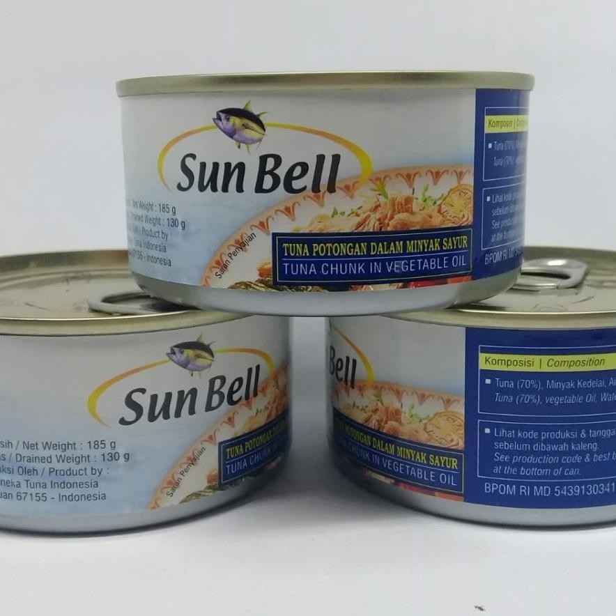 

Sunbell Tuna Chunk In Vegetable Oil 185 G Sun Bell Tuna Kaleng