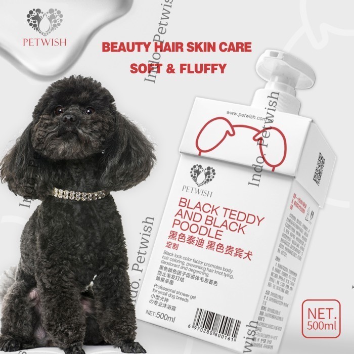 Terlaris Petwish Shampo Anjing 500ML - Black Teddy & Black Poodle -