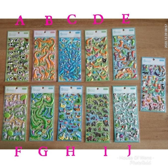 

New Sticker Animal - Sticker Timbul Animal - Sticker Binatang Original