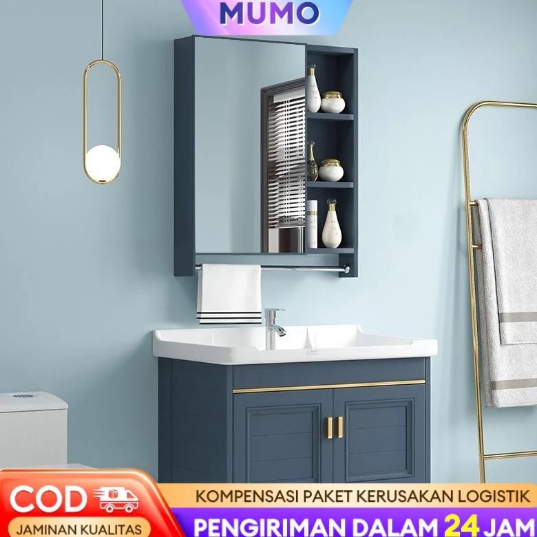 Lemari kamar mandi Bathroom Cabinet wastafel keramik cuci tangan Set Wastafel Cabinet Kamar Mandi Wa